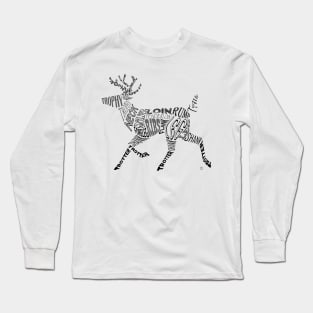 Deer Typogram Long Sleeve T-Shirt